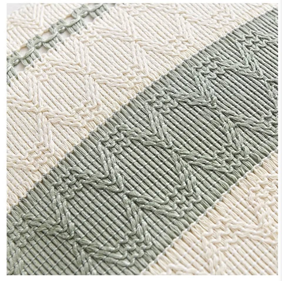 Set of 2 Boho Striped Lumbar Pillow Covers