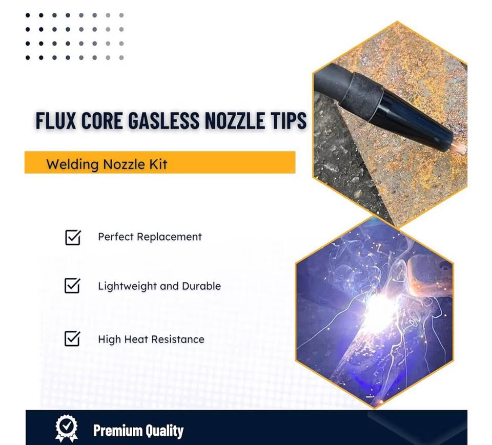 24PCS Flux Core Gasless Nozzles Welding Gun Access