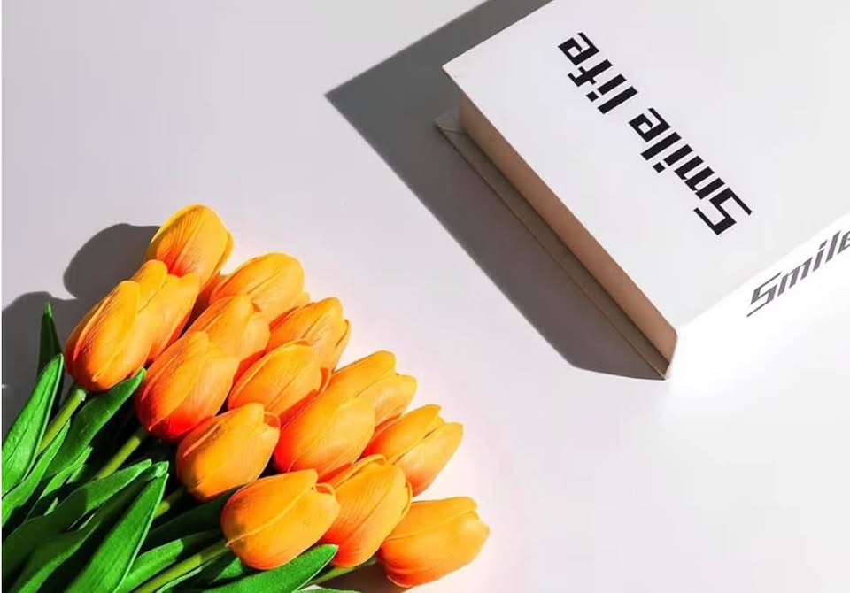 20Pcs, Artificial Tulips, Real Touch Latex, Plasti