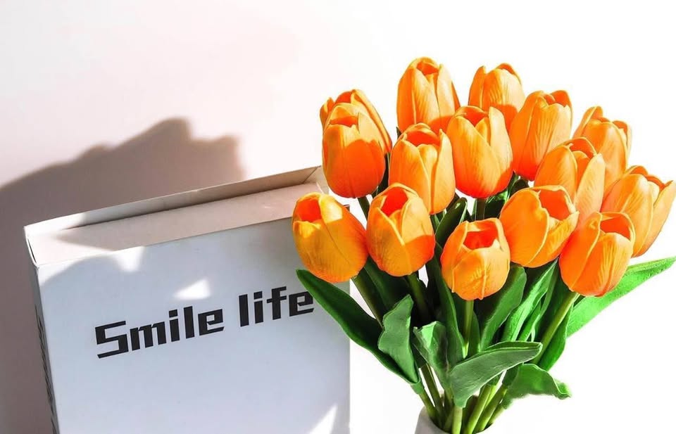 20Pcs, Artificial Tulips, Real Touch Latex, Plasti