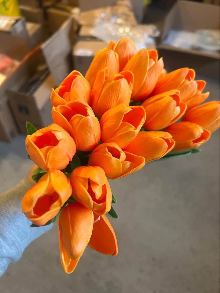 20Pcs, Artificial Tulips, Real Touch Latex, Plasti