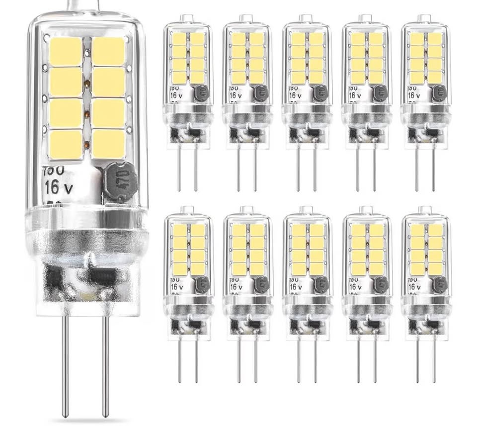 10-Pack G4 LED Bulbs, 3W Equivalent to 20W/30W Hal