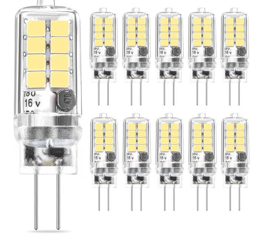 10-Pack G4 LED Bulbs, 3W Equivalent to 20W/30W Hal