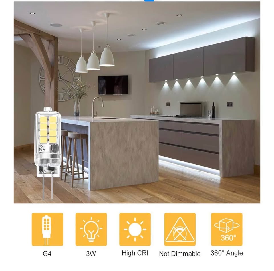 10-Pack G4 LED Bulbs, 3W Equivalent to 20W/30W Hal