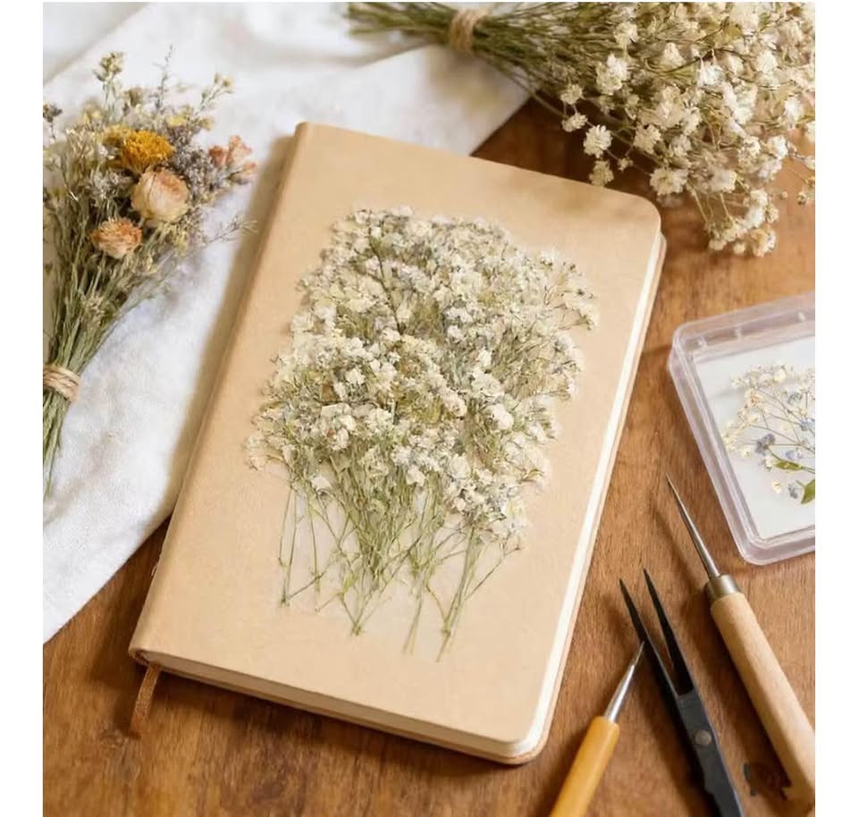 90Pcs Mini Baby's Breath Real Natural Dried Pressed Flowers for Resin Art Craft 