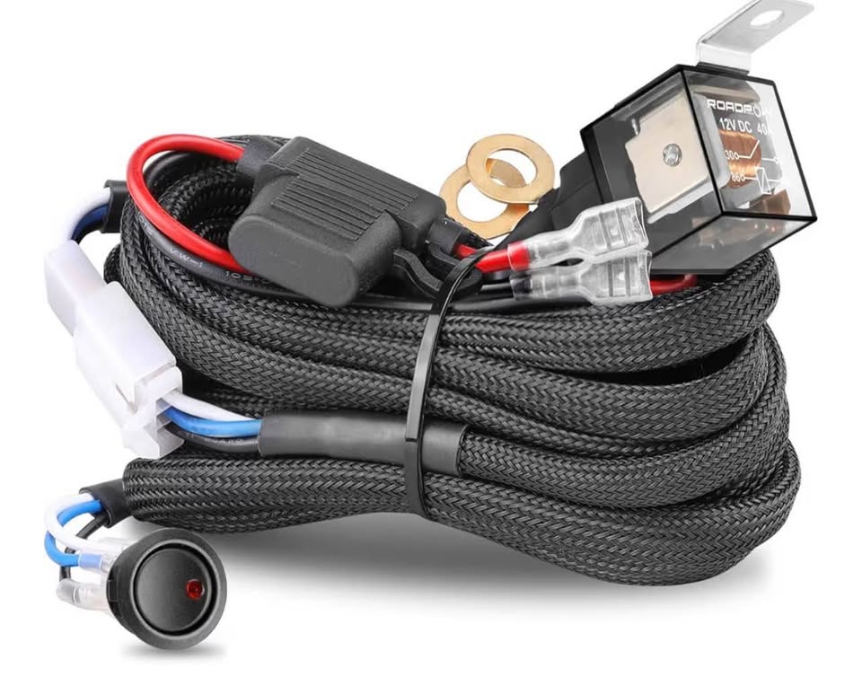 Wiring Harness 1 Lead, Nirider 12V 40A Rock Switch Relay Fuse Nylon Wiring Harne