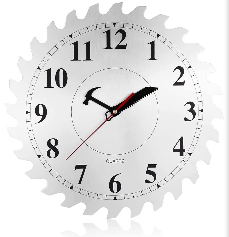 Novelty Saw Blade Wall Clock