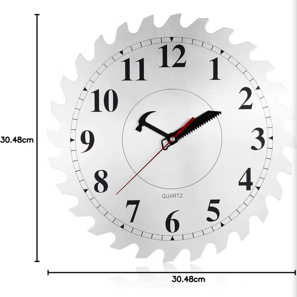 Novelty Saw Blade Wall Clock