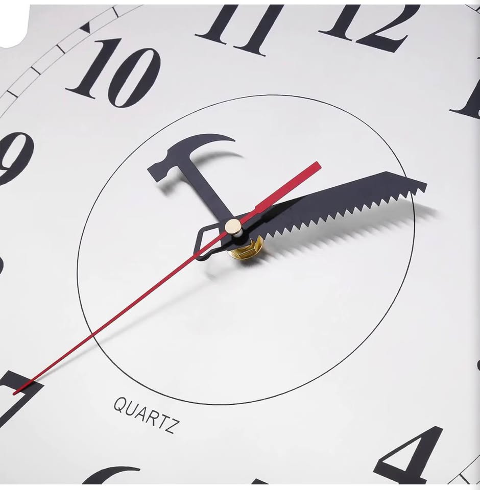 Novelty Saw Blade Wall Clock