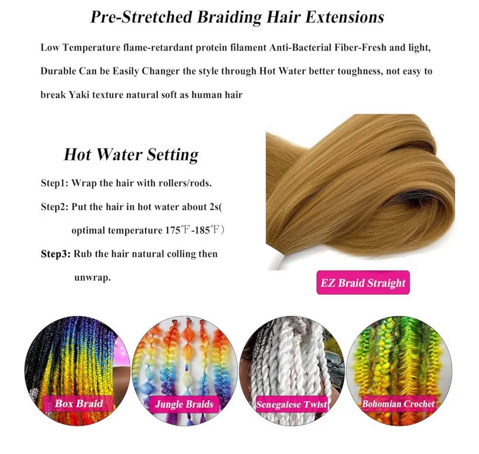 27 Honey Blonde Braiding Hair Pre Stretched Human Colored Hair Extensions for Br