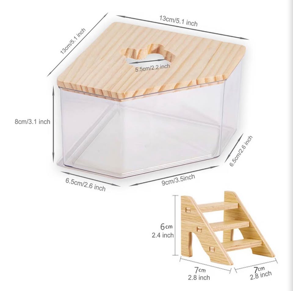 Hamster Sand Bath Box for Hamster Cage Accessories
