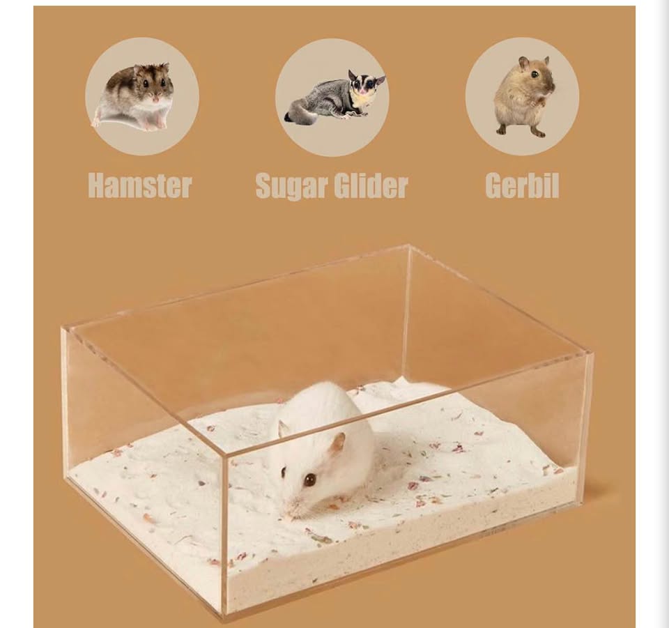 Hamster Sand Bath Box for Hamster Cage Accessories
