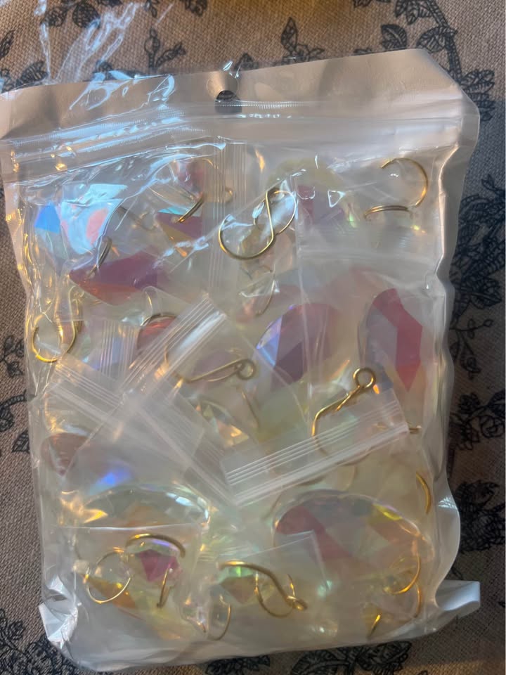 Iridescent Crystal Prism Suncatcher Pendants