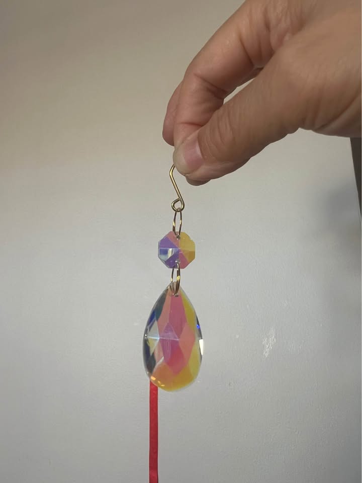 Iridescent Crystal Prism Suncatcher Pendants