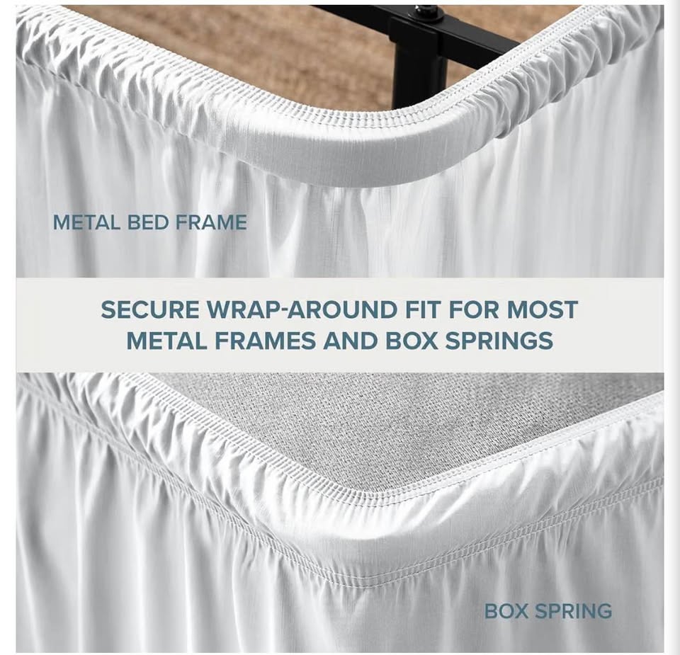 Bare Home Wrap-Around Ruffled Bed Skirt king&Twin
