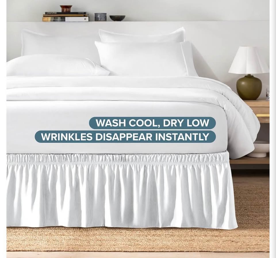 Bare Home Wrap-Around Ruffled Bed Skirt king&Twin