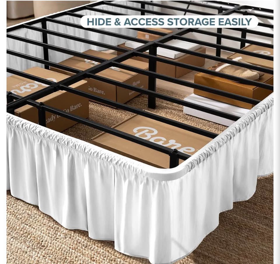 Bare Home Wrap-Around Ruffled Bed Skirt king&Twin