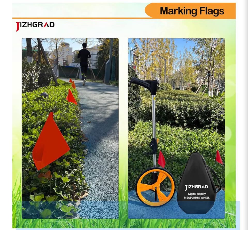 100pack Red Marking Flags, 15x4x5 Inch Yard Flags, Lawn, Garden, Construction, B