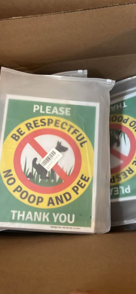 Sigo Signs Double Sided No Poop and Pee Yard Sign with Stakes