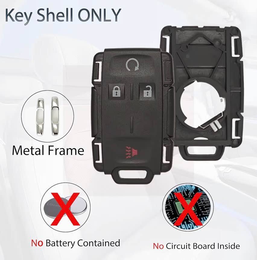 Replacement Key Fob Shell for Chevrolet Silverado and GMC Sierra