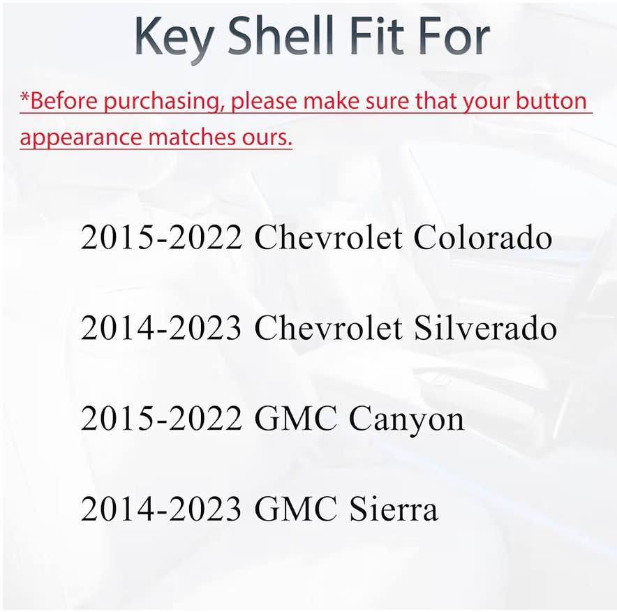 Replacement Key Fob Shell for Chevrolet Silverado and GMC Sierra