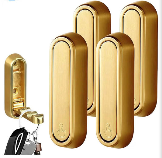 4-Pack Gold Foldable Wall Hooks