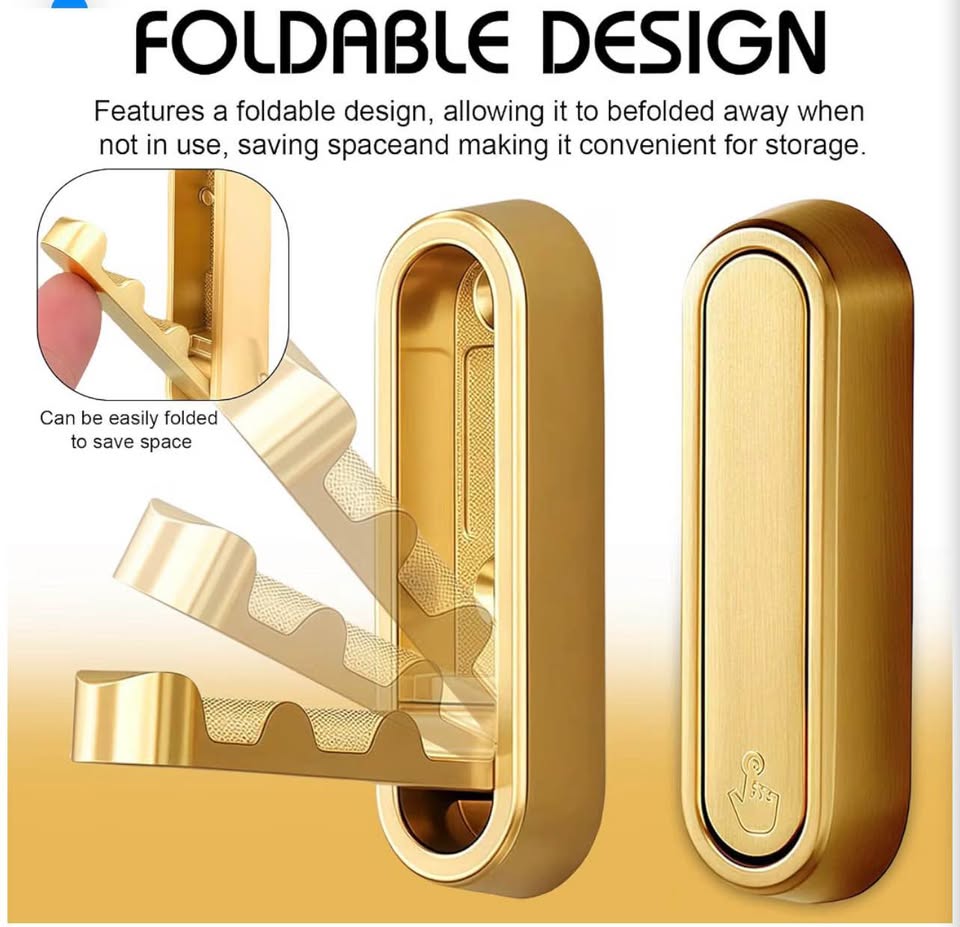 4-Pack Gold Foldable Wall Hooks
