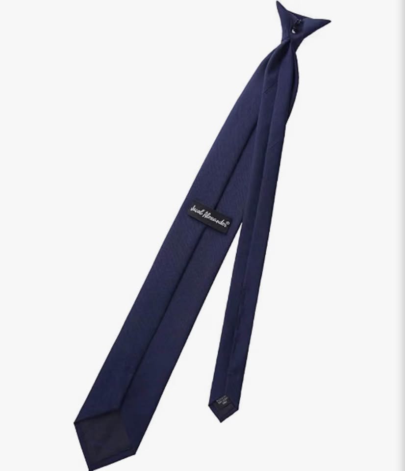 Jacob Alexander Navy Blue Clip-On Necktie