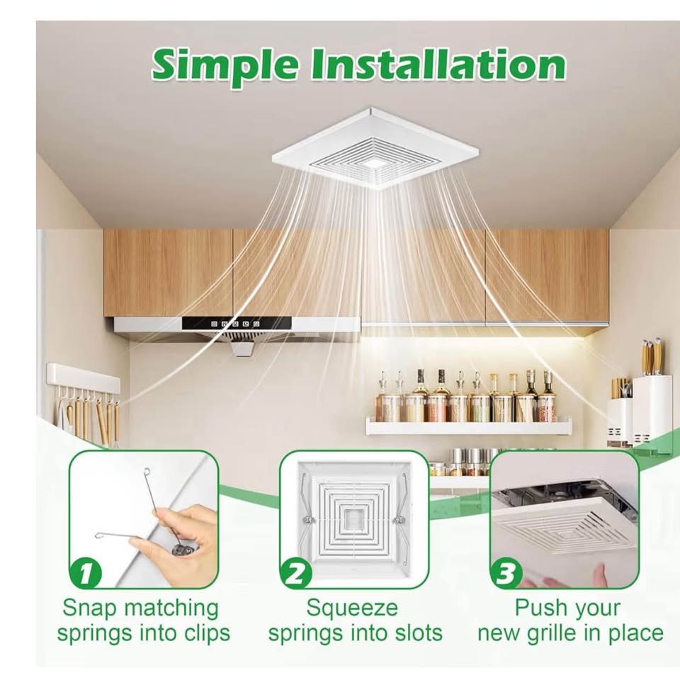 12Ｘ12 inch bathroom exhaust Fan cover with springs replacement parts