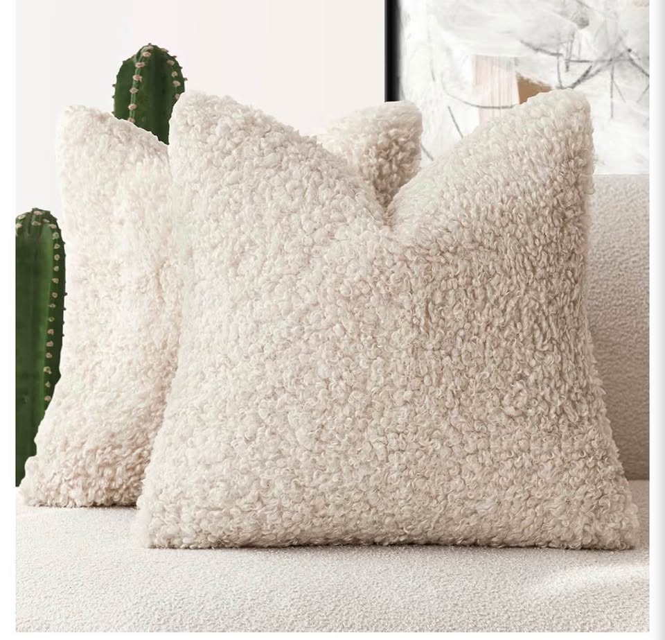 Teddy Wool Cushion throw pillow Covers