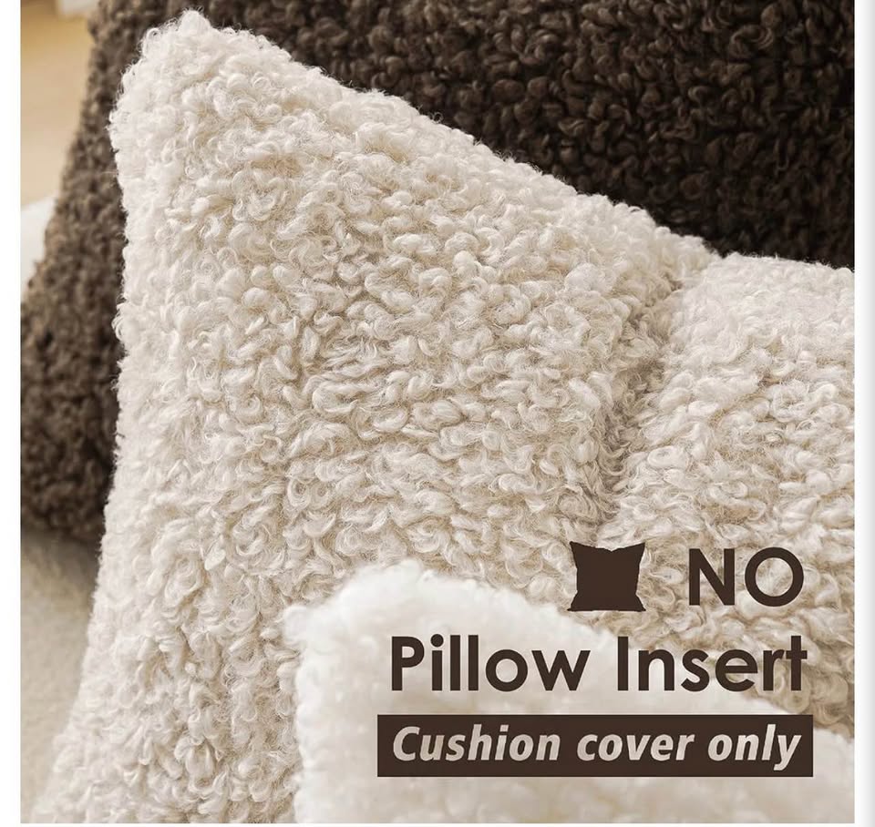 Teddy Wool Cushion throw pillow Covers