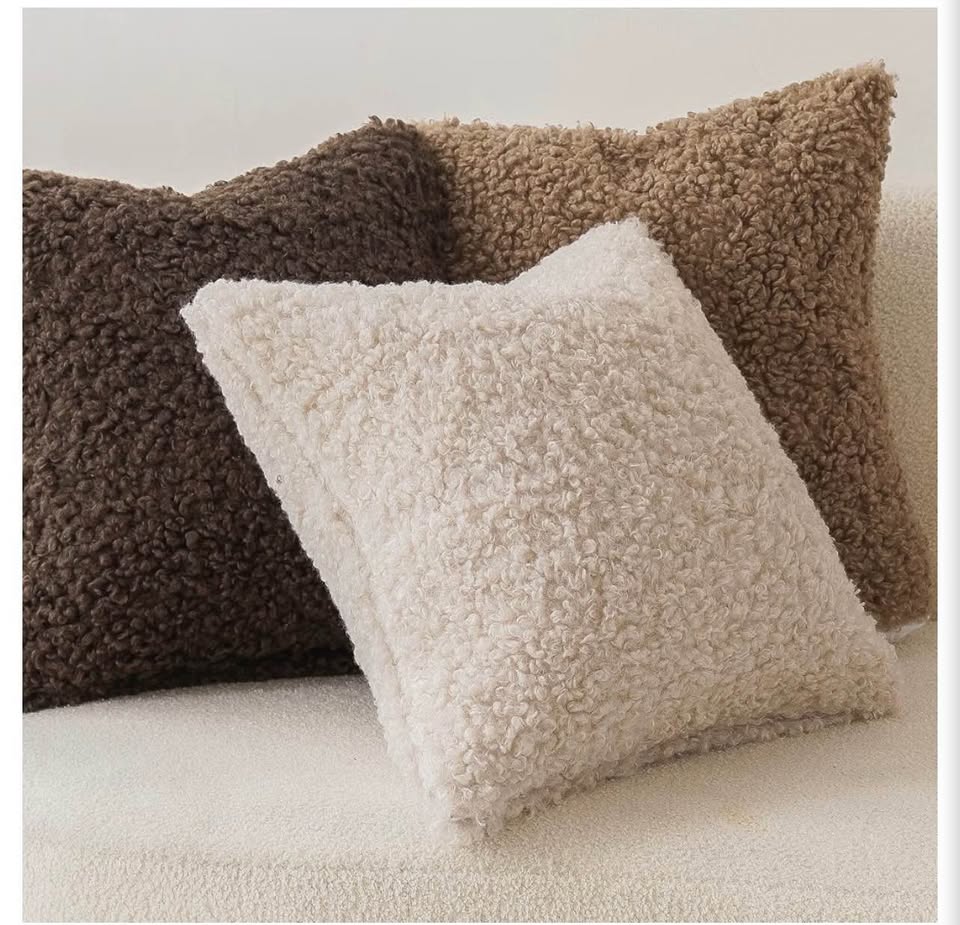 Teddy Wool Cushion throw pillow Covers