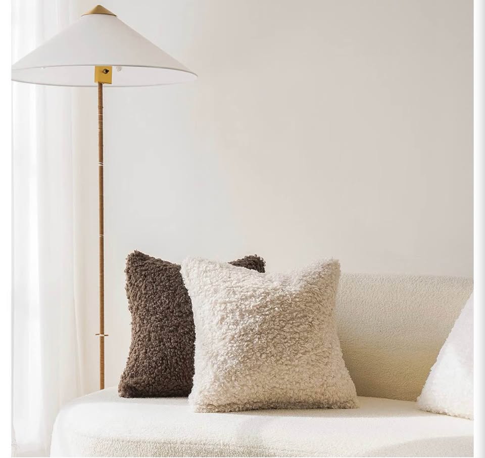 Teddy Wool Cushion throw pillow Covers