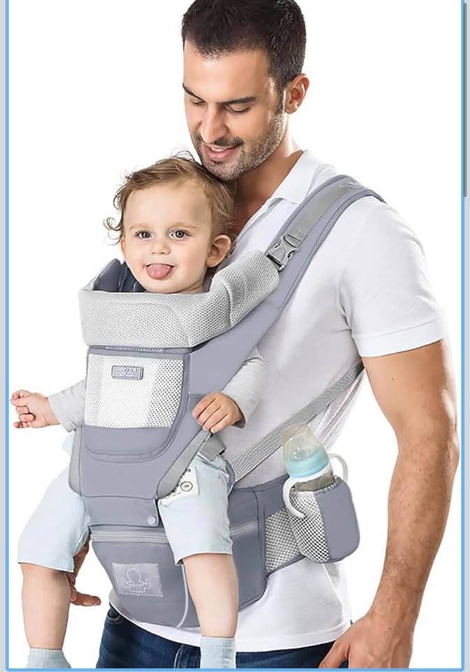 Aixinla Grey Baby Carrier Hip Seat