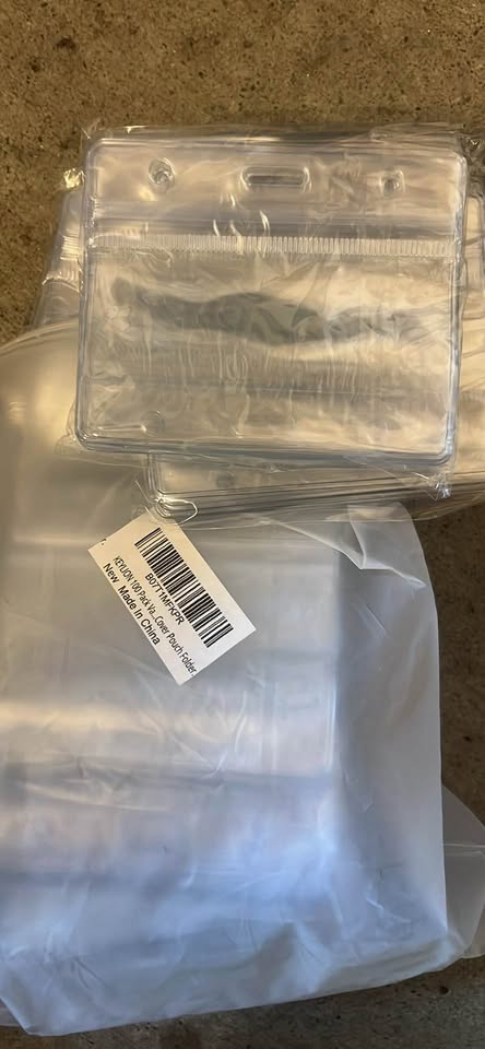 KEYLION 100 Pack Clear ID Badge Holders