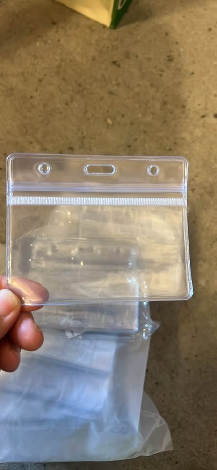 KEYLION 100 Pack Clear ID Badge Holders