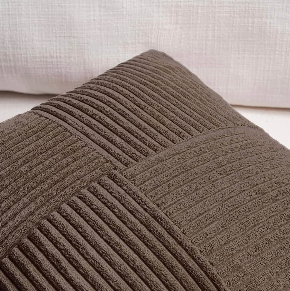 Set of 2 Corduroy Throw Pillow Covers
