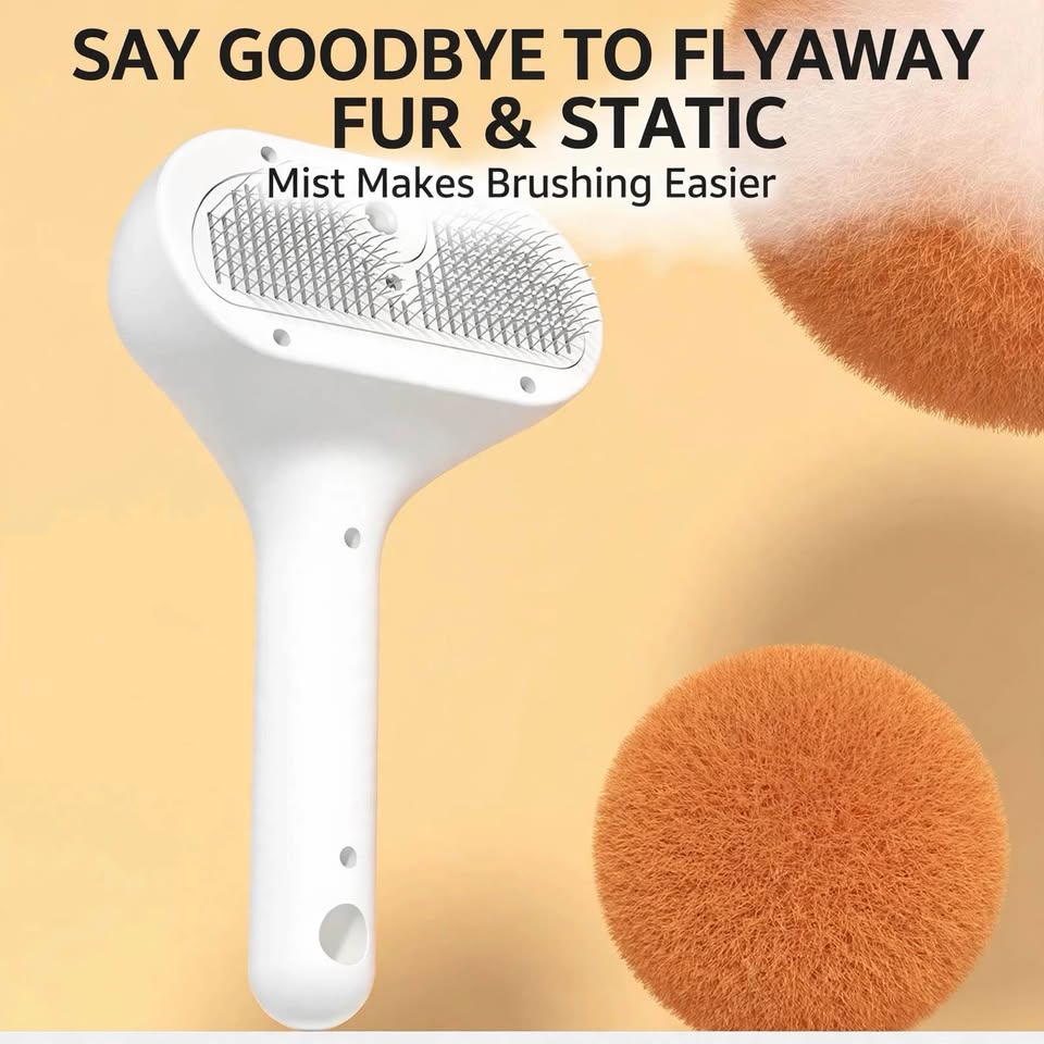 pet spray hair brushing comb
