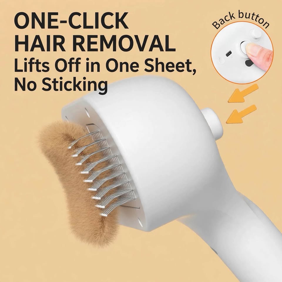 pet spray hair brushing comb