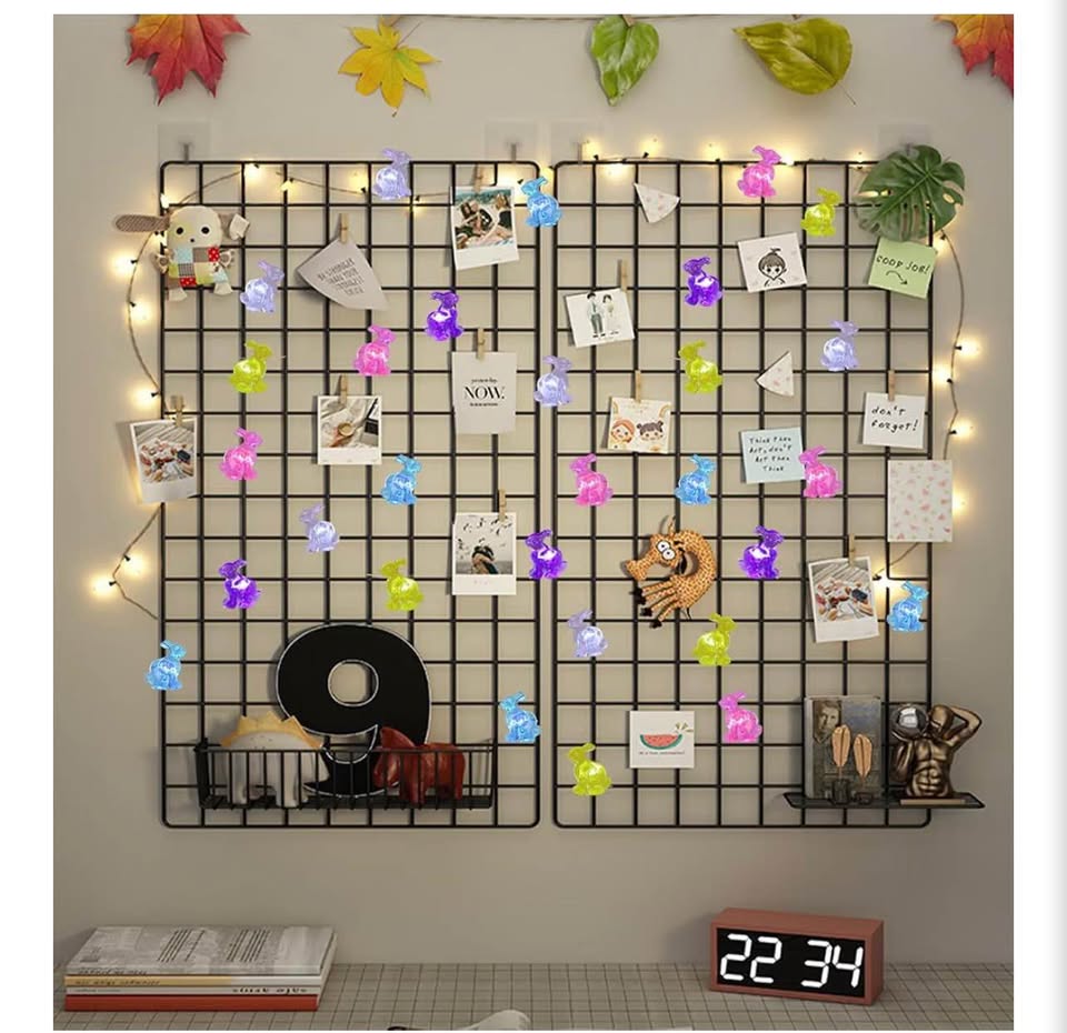 50 LED 16FT Easter Bunny String Lights with Timer