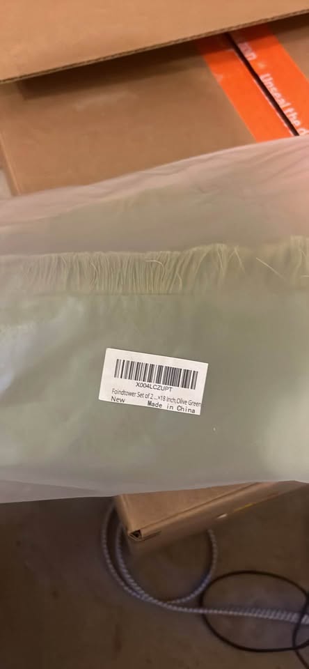 Natural Linen Fringed Pillow Covers - Olive Green18x18inch &20x20inch