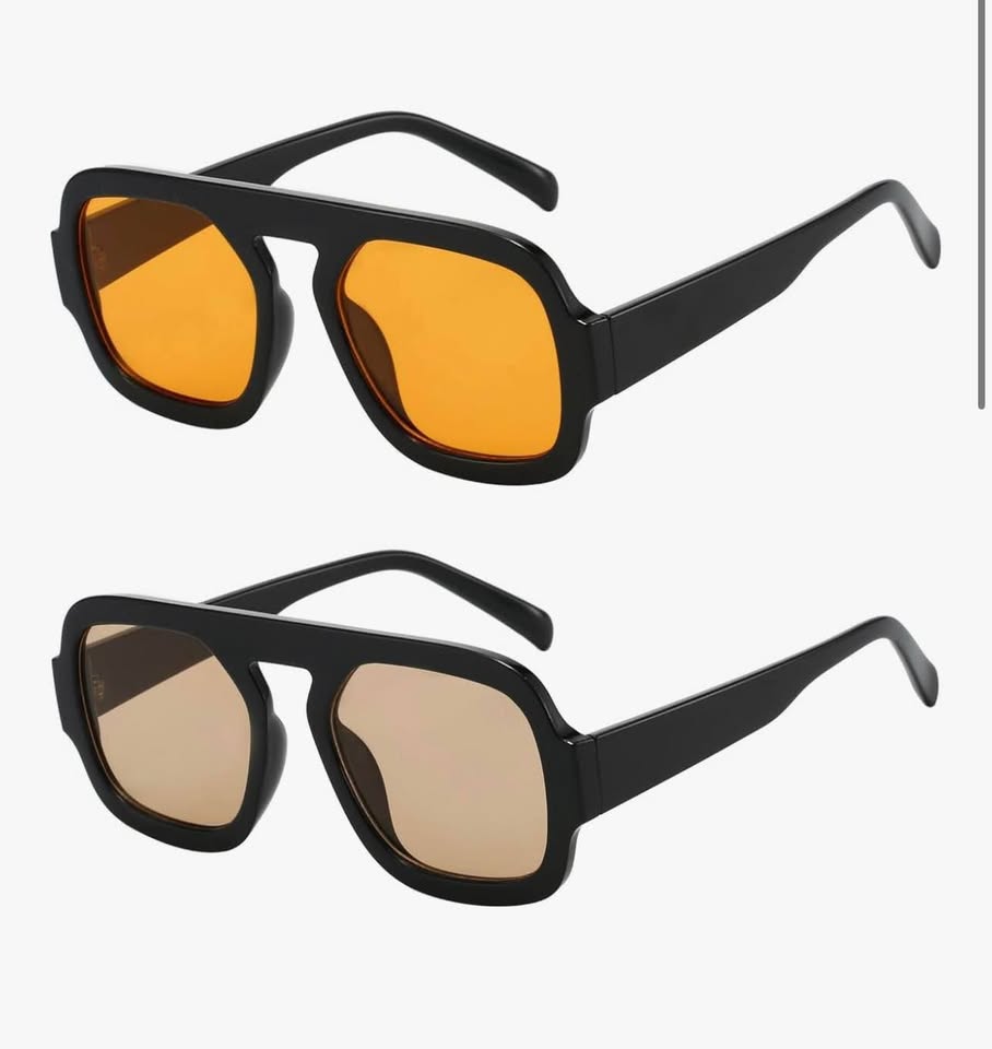 Trendy Square Aviator Sunglasses for Women Flat Top Designer Stylish Frame Sun G
