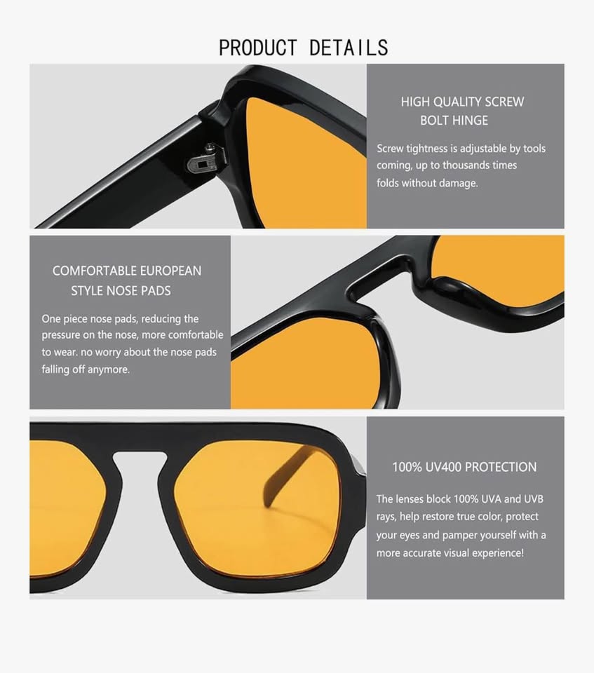 Trendy Square Aviator Sunglasses for Women Flat Top Designer Stylish Frame Sun G