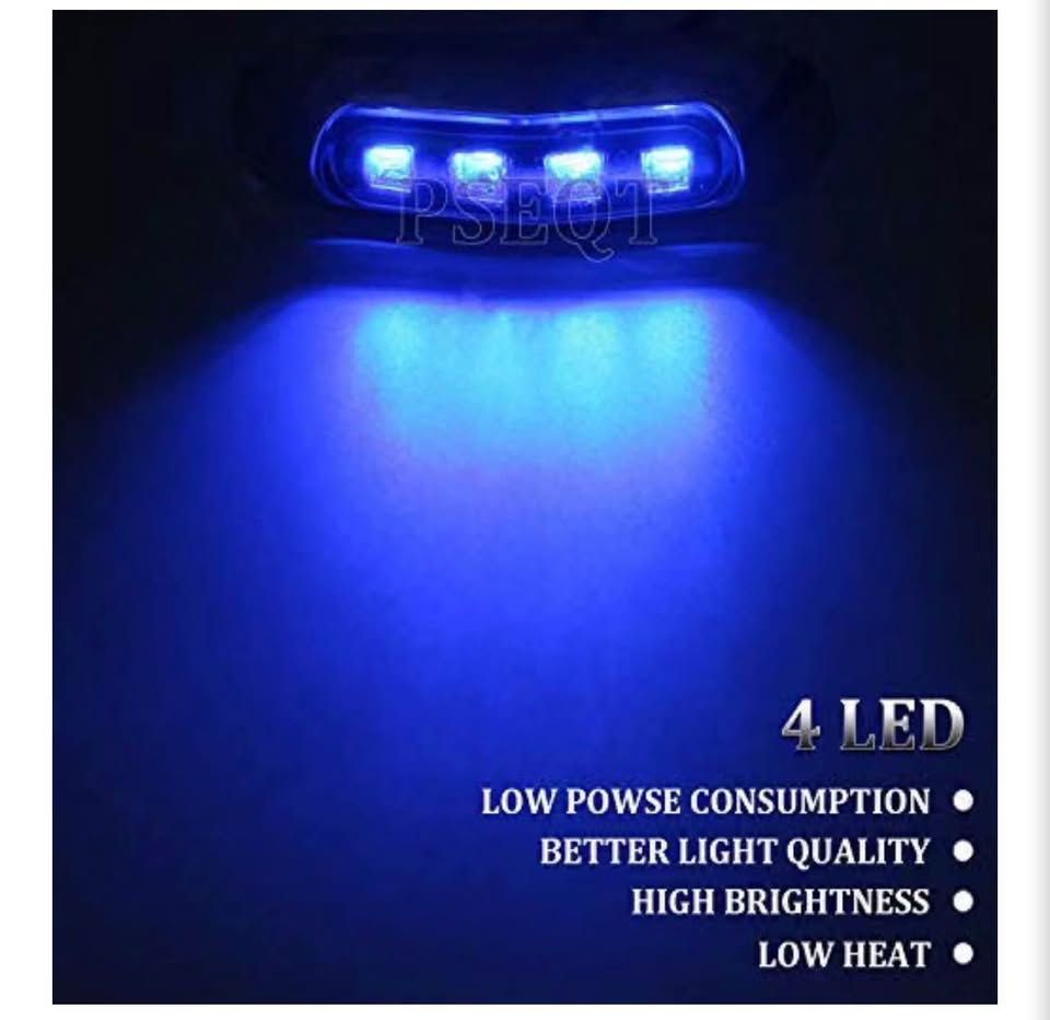 PSEQOT 6-Pack Blue LED Boat Lights