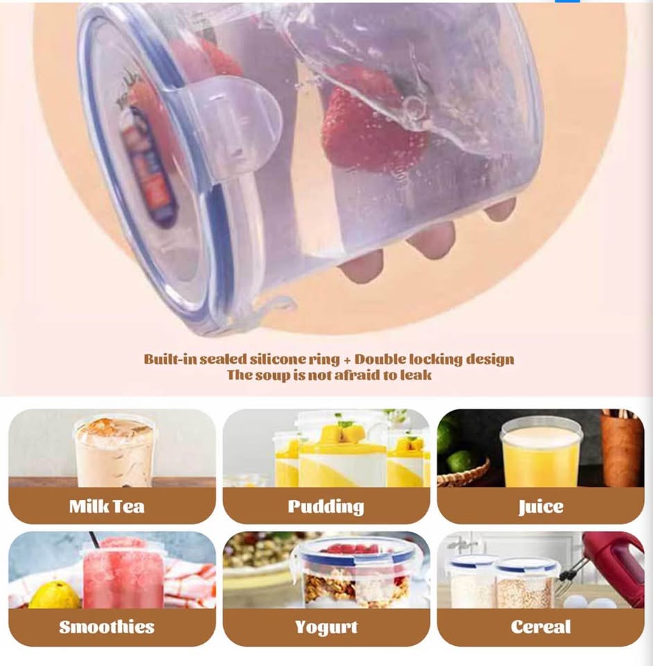 plastic container 4pcs