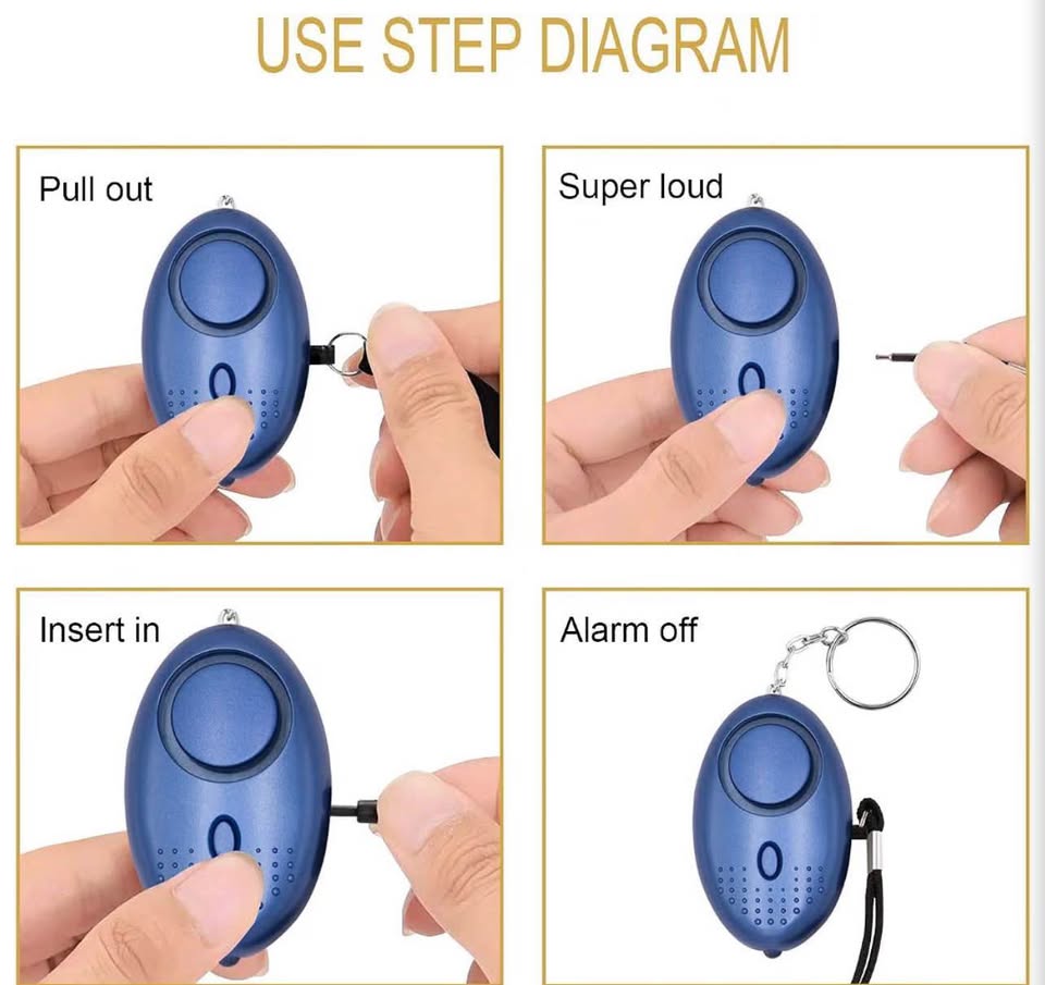 Personal Safety Alarm Keychain with LED Light