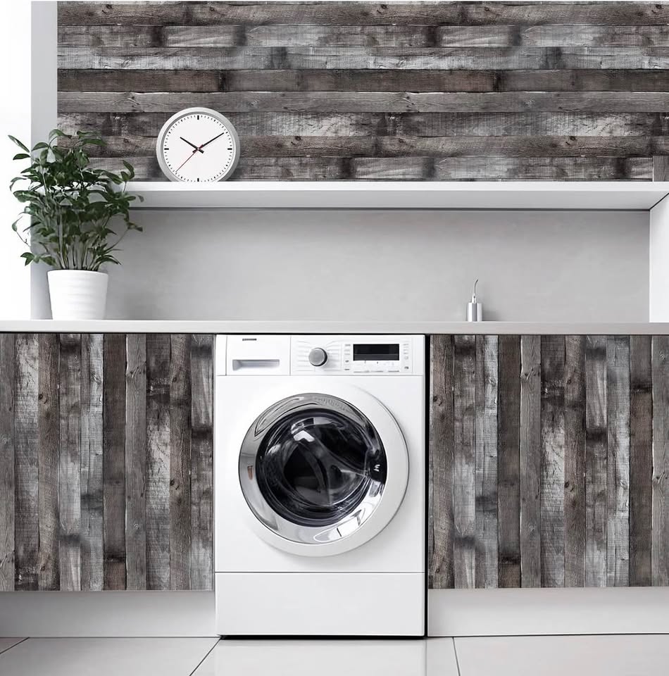 Rustic Grey Wood Plank Peel and Stick Wallpaper