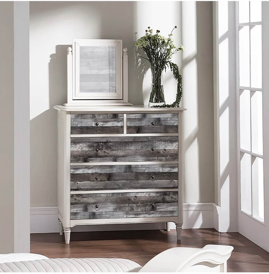 Rustic Grey Wood Plank Peel and Stick Wallpaper