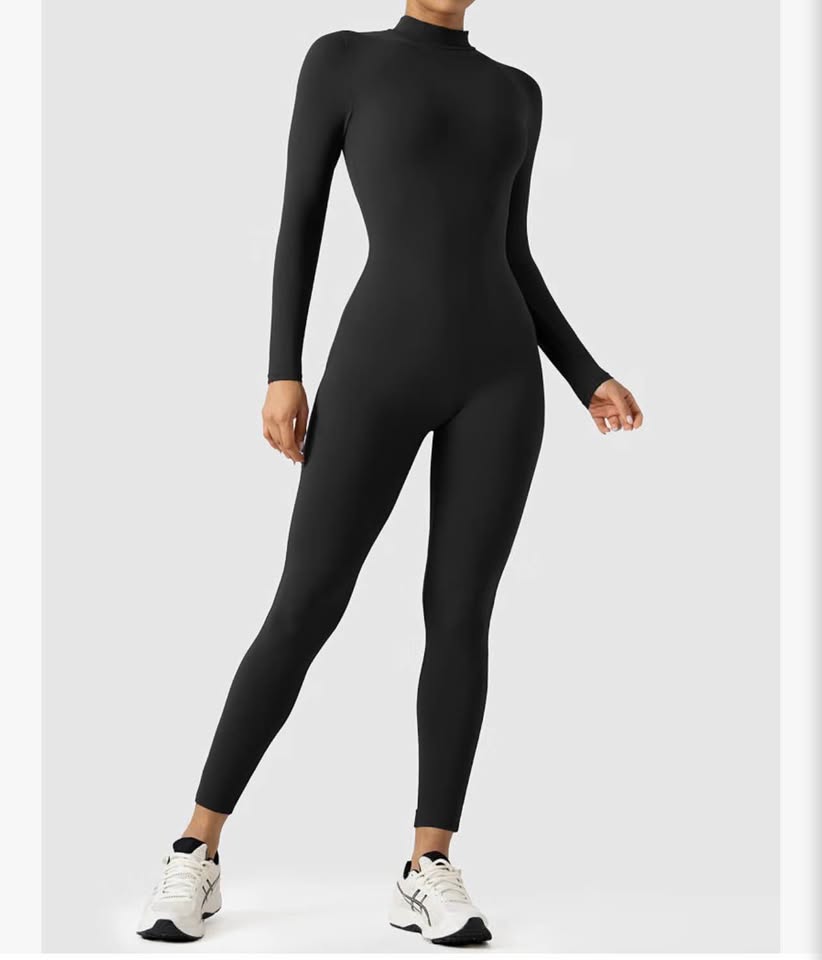 Long Sleeve Bodysuit One Piece Bodycon Tummy Control M