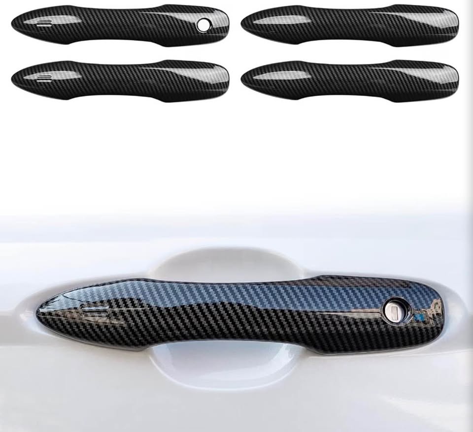 Carbon Fiber Style Door Handle Covers (Set of 4)